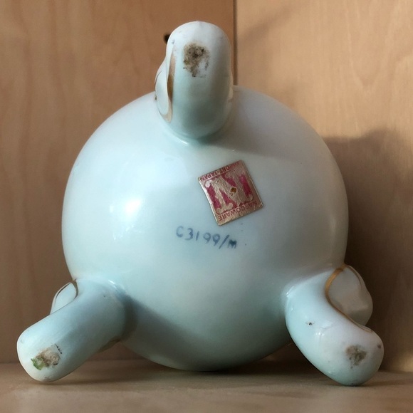 Vintage Napcoware hand painted porcelain floral egg shaped vase - Picture 6 of 12